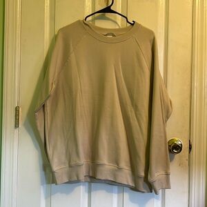 H&M Cream Medium Raglan Sleeve Sweatshirt